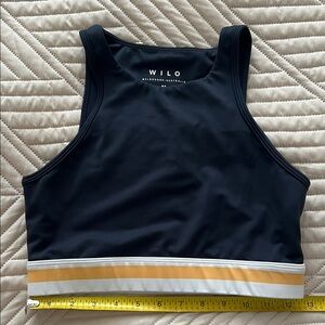 WILO Navy and Yellow Sports Bra